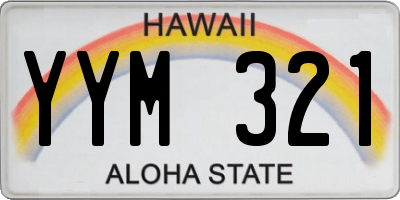 HI license plate YYM321