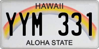 HI license plate YYM331