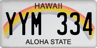 HI license plate YYM334