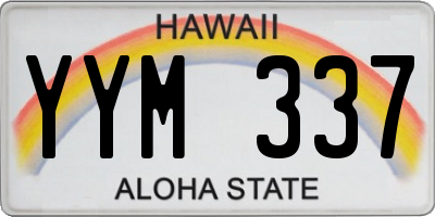 HI license plate YYM337