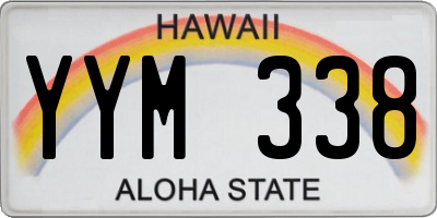 HI license plate YYM338