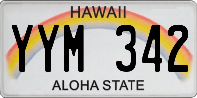 HI license plate YYM342