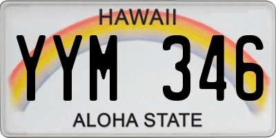 HI license plate YYM346
