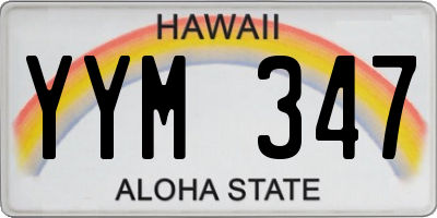 HI license plate YYM347