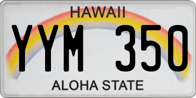 HI license plate YYM350