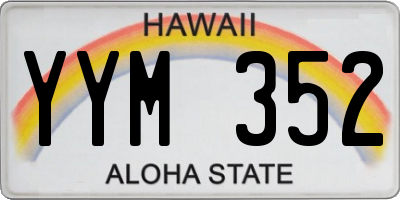 HI license plate YYM352