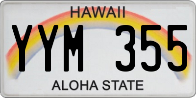 HI license plate YYM355