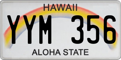 HI license plate YYM356