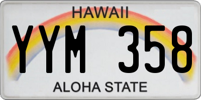 HI license plate YYM358