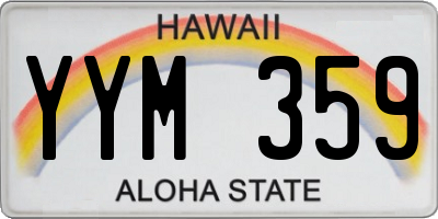 HI license plate YYM359