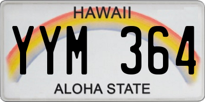HI license plate YYM364