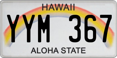 HI license plate YYM367