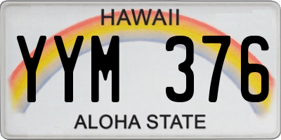 HI license plate YYM376