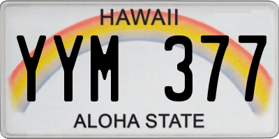 HI license plate YYM377