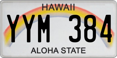 HI license plate YYM384