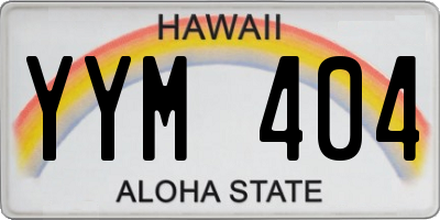 HI license plate YYM404