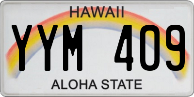HI license plate YYM409