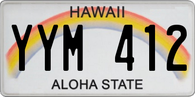 HI license plate YYM412