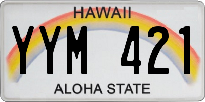 HI license plate YYM421