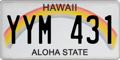 HI license plate YYM431