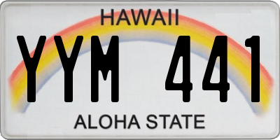 HI license plate YYM441