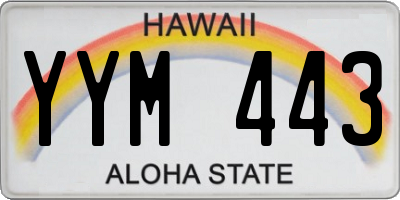 HI license plate YYM443