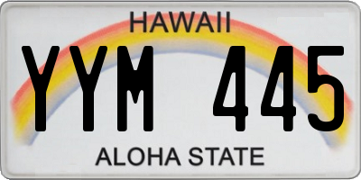 HI license plate YYM445