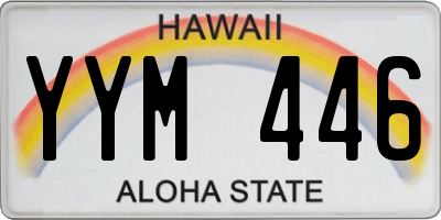 HI license plate YYM446