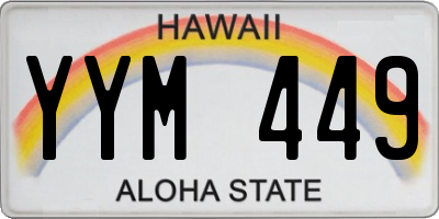 HI license plate YYM449