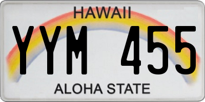 HI license plate YYM455