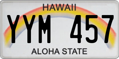 HI license plate YYM457