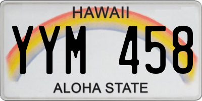 HI license plate YYM458