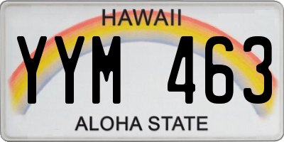 HI license plate YYM463