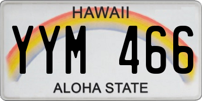HI license plate YYM466