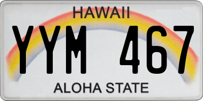 HI license plate YYM467