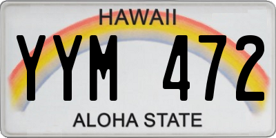 HI license plate YYM472