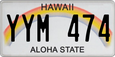 HI license plate YYM474