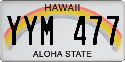 HI license plate YYM477