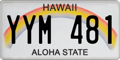 HI license plate YYM481