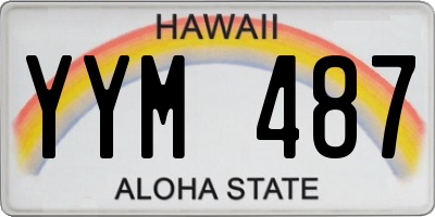 HI license plate YYM487