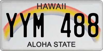 HI license plate YYM488