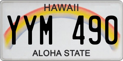 HI license plate YYM490