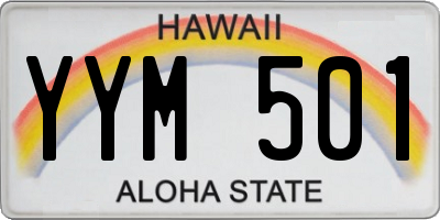 HI license plate YYM501