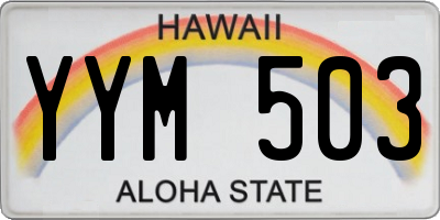 HI license plate YYM503