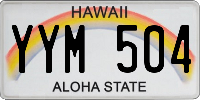 HI license plate YYM504