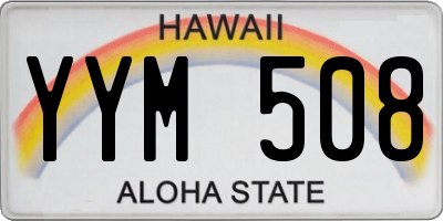 HI license plate YYM508