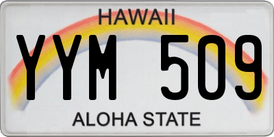 HI license plate YYM509