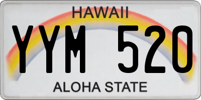 HI license plate YYM520