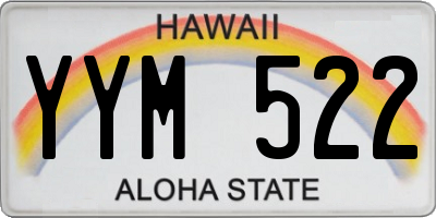 HI license plate YYM522