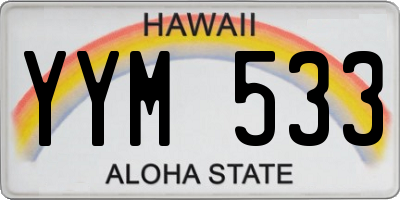 HI license plate YYM533
